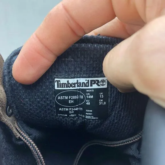 Timberland PRO Pit Boss Comp Toe Work Boots Men 14 M Brown Leather Lace Up Ankle