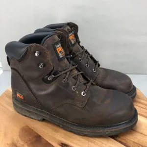 Timberland PRO Pit Boss Comp Toe Work Boots Men 14 M Brown Leather Lace Up Ankle