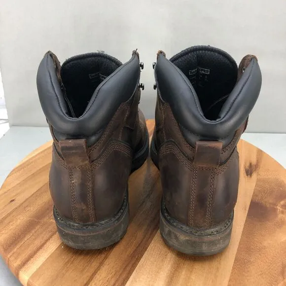 Timberland PRO Pit Boss Comp Toe Work Boots Men 14 M Brown Leather Lace Up Ankle