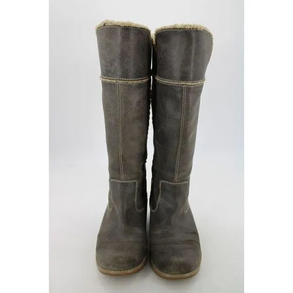 Timberland Shoreham Fold Down Boots Genuine Leather Slate Grey 7 Women’s
