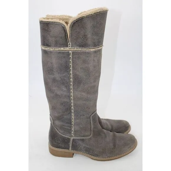 Timberland Shoreham Fold Down Boots Genuine Leather Slate Grey 7 Women’s