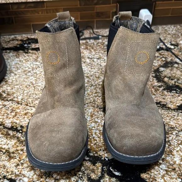 Timberland Suede Ankle Boots with Embroidered Detail