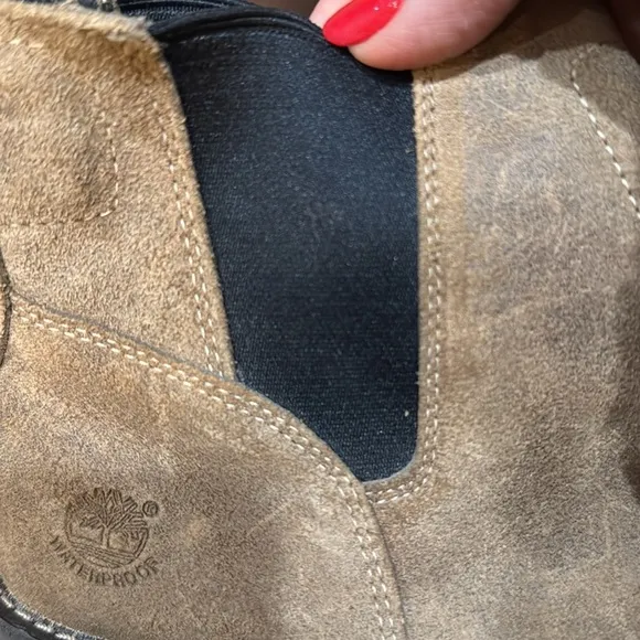 Timberland Suede Ankle Boots with Embroidered Detail