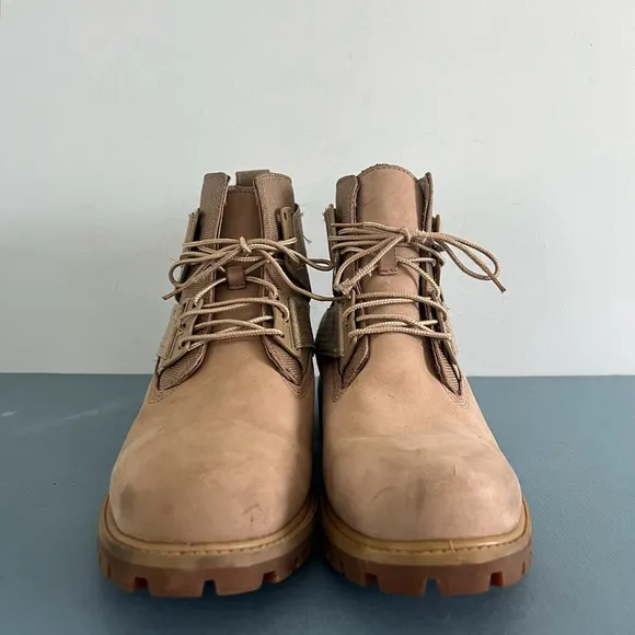 Timberland Tan Suede Strap Accent Mens Outerwear Boots