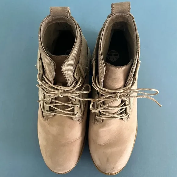 Timberland Tan Suede Strap Accent Mens Outerwear Boots