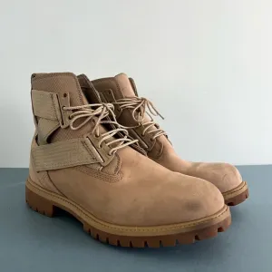Timberland Tan Suede Strap Accent Mens Outerwear Boots