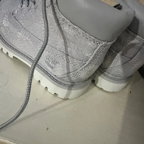 Timberland Toddler Boots floral design grey 7c