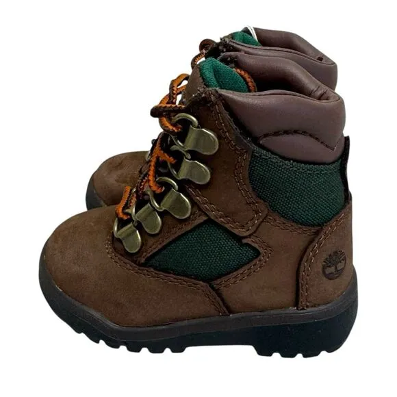 Timberland Unisex Baby Size 5 Lace Up Brown Field Boots Outdoor New NIB #044892