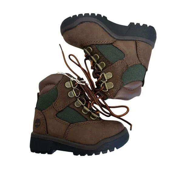 Timberland Unisex Baby Size 5 Lace Up Brown Field Boots Outdoor New NIB #044892