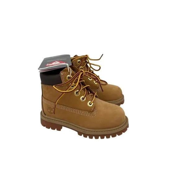 Timberland Wheat Nubuck Leather Lace Waterproof Boots Shoes A5925 Toddler size 7