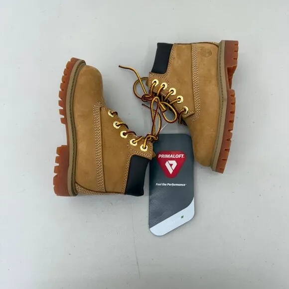 Timberland Wheat Nubuck Leather Lace Waterproof Boots Shoes A5925 Toddler size 7