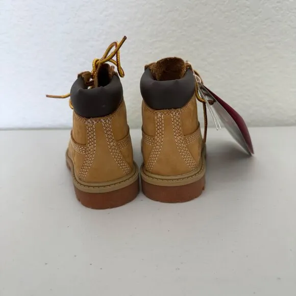 Timberland Wheat Nubuck Leather Lace Waterproof Boots Shoes A5925 Toddler size 7