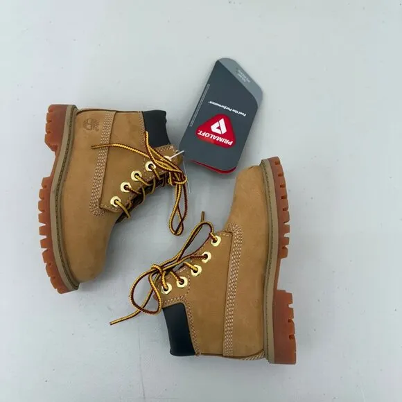 Timberland Wheat Nubuck Leather Lace Waterproof Boots Shoes A5925 Toddler size 7