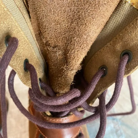 Timberland | Women Brown Buckle Harness Lace Up Bethel Moto Boots Size 6.5