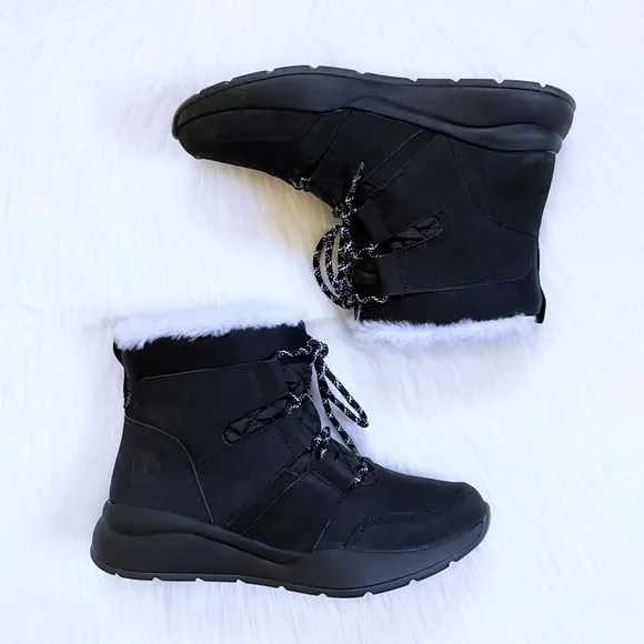 Timberland Women’s Boroughs Project Black Waterproof Winter Pull On Boots