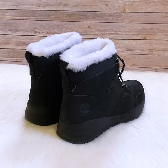 Timberland Women’s Boroughs Project Black Waterproof Winter Pull On Boots