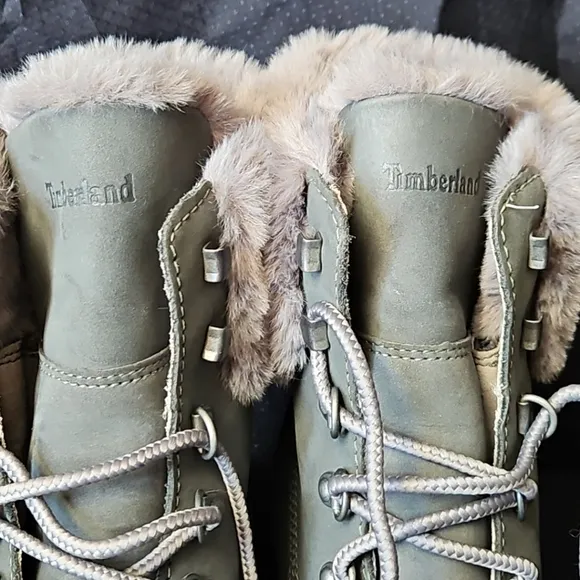 Timberland Women's Gray Fur-Lined Boots