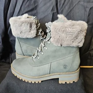 Timberland Women's Gray Fur-Lined Boots