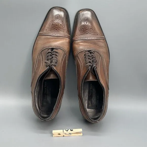 To Boot New York Adam Derreck Men 11 Boots Brown Oxfords Derby Dress Shoes Italy