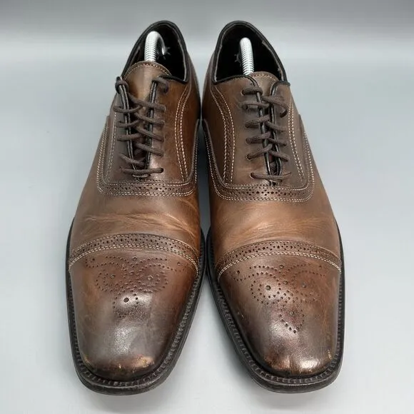 To Boot New York Adam Derreck Men 11 Boots Brown Oxfords Derby Dress Shoes Italy