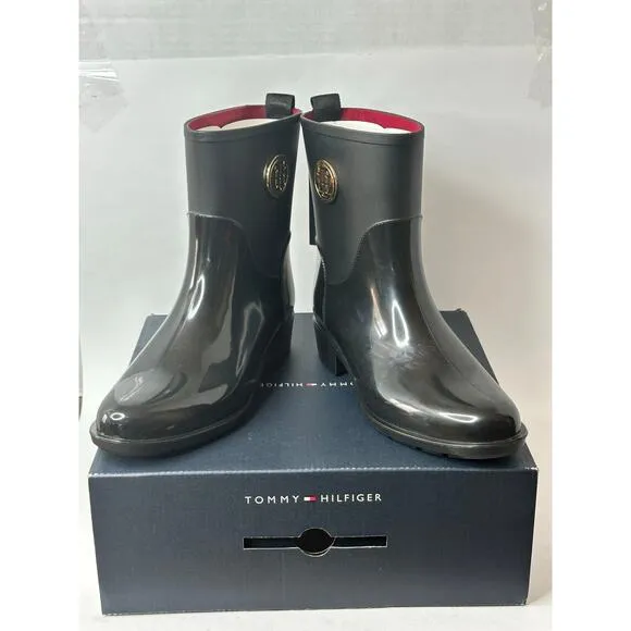 Tommy Hilfiger Women's Kippa Pull On Narrow Calf Rain Boots Size 8 M NWT