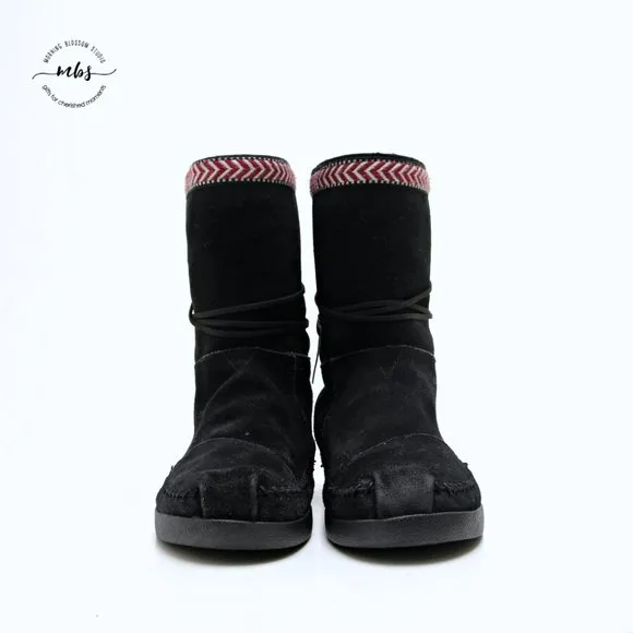 Toms Nepal Suede Boots Black Women Size 11