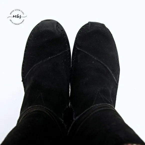 Toms Nepal Suede Boots Black Women Size 11