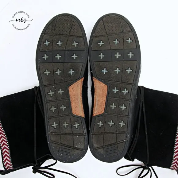 Toms Nepal Suede Boots Black Women Size 11