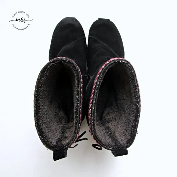 Toms Nepal Suede Boots Black Women Size 11