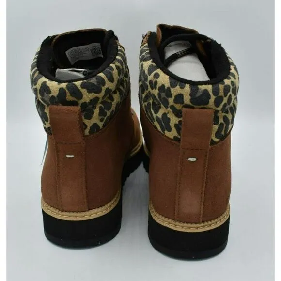 Toms Women Size 8.5 Mojave Waterproof Oiled Ember Nubuck Suede Leopard Mid Boots