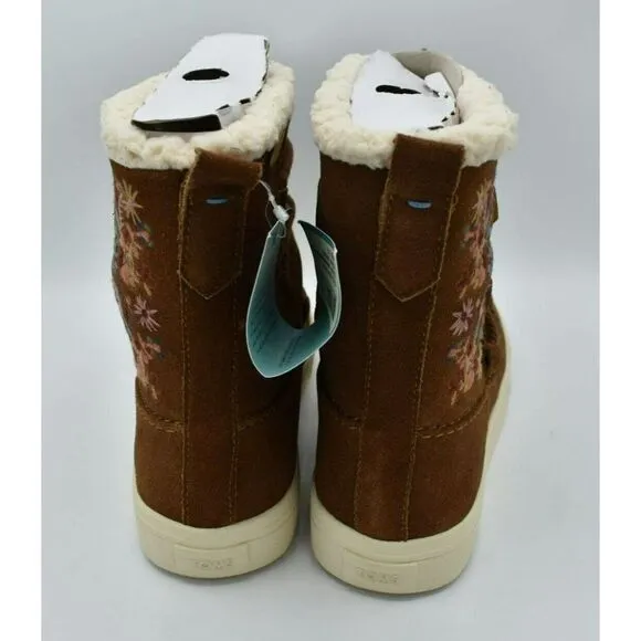Toms Womens Size 9 Alpine Amber Suede Water Resistant Faux Shearling Boots