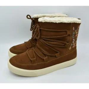 Toms Womens Size 9 Alpine Amber Suede Water Resistant Faux Shearling Boots