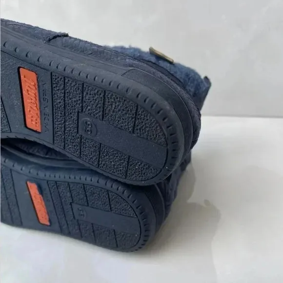 Toni Ponskids  kids Ribbed Cuff And Faux Fur Boots Blue Sz 36