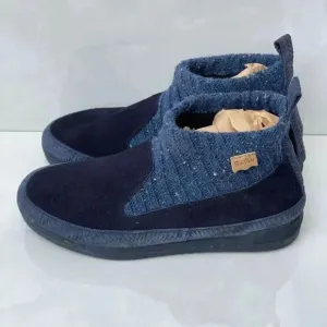 Toni Ponskids  kids Ribbed Cuff And Faux Fur Boots Blue Sz 36