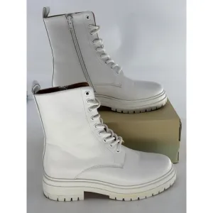 Tony Bianca Boots Wya White Women Size 8 Combat Lace Up