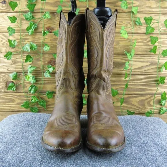 Tony Lama 6467‎ Men Western Boots Brown Leather Pull On Size 9.5 Extra Wide