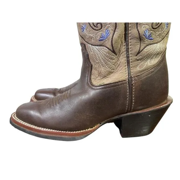 Tony Lama Asena Embroidered Buckaroo Cowboy Boot Women size 8 B