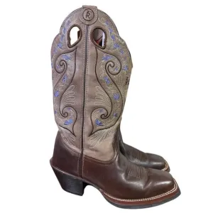 Tony Lama Asena Embroidered Buckaroo Cowboy Boot Women size 8 B