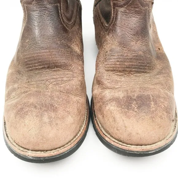 TONY LAMA Brown Leather Embroidered Western Cowboy Boots Mens 10.5