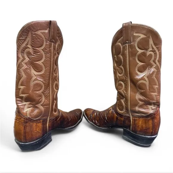 Tony Lama Cowboy Boots Size 9.5B (Factory Defect Stamped) leather outdoor