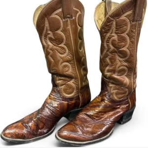 Tony Lama Cowboy Boots Size 9.5B (Factory Defect Stamped) leather outdoor
