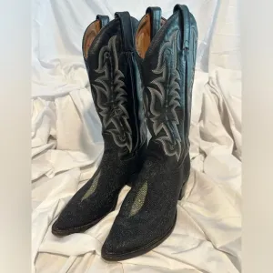 Tony Lama Stingray Cowboy Boots. Size 7 1/2D. Mens but fits size 8 women.