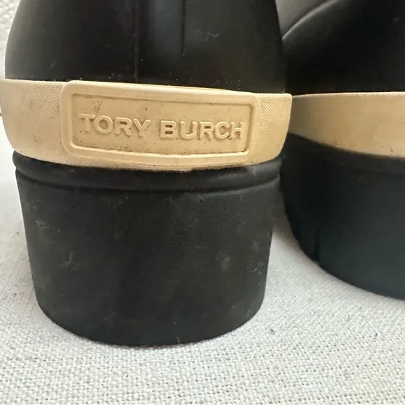 Tory Burch Hurricane Rubber Ankle Lug Boots size 9