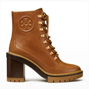 Tory Burch Miller 95mm Lug Sole Anke Boots sisze 7.5 Color: Toasted Caramel