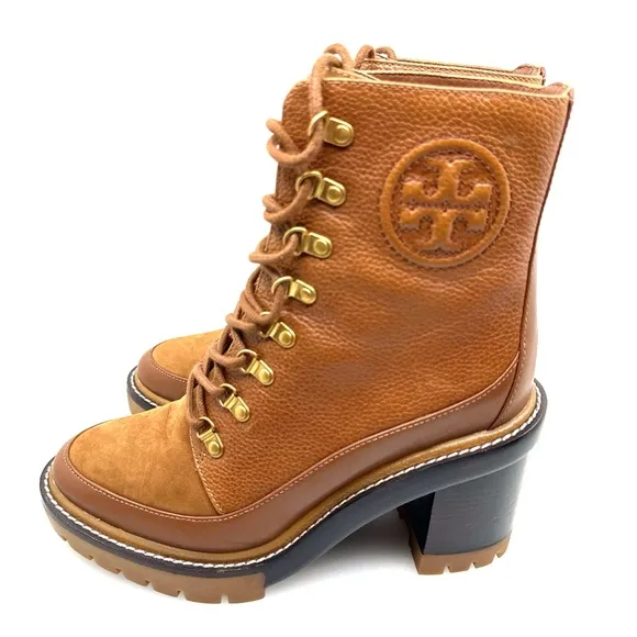 Tory Burch Miller 95mm Lug Sole Anke Boots sisze 7.5 Color: Toasted Caramel