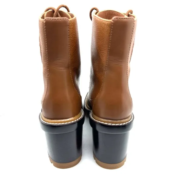 Tory Burch Miller 95mm Lug Sole Anke Boots sisze 7.5 Color: Toasted Caramel