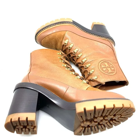 Tory Burch Miller 95mm Lug Sole Anke Boots sisze 7.5 Color: Toasted Caramel