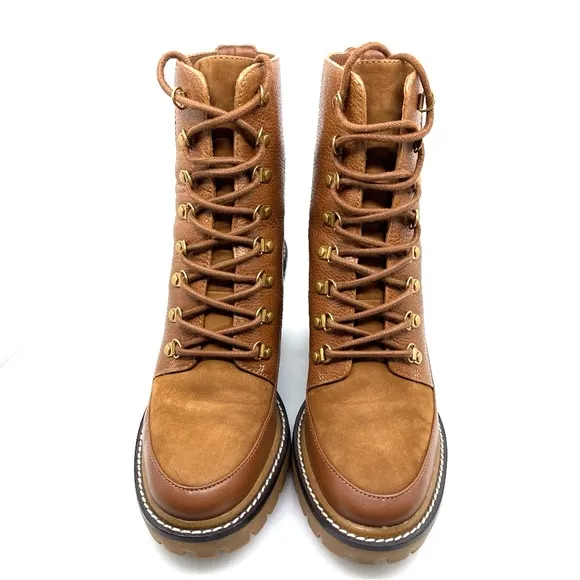 Tory Burch Miller 95mm Lug Sole Anke Boots sisze 7.5 Color: Toasted Caramel
