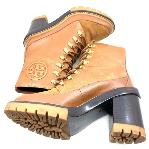 Tory Burch Miller 95mm Lug Sole Anke Boots sisze 7.5 Color: Toasted Caramel