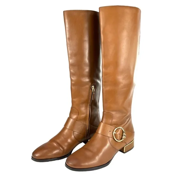 Tory Burch | |‎ Women 8 | Sofia Tall Riding Boots Brown Supple Brown Leather